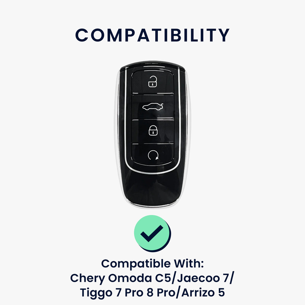 kwmobile Schlüsselhülle für Chery Omoda C5 / Jaecoo 7 / Tiggo 7 Pro 8 Pro / Arrizo 5 Hülle - Autoschlüssel Schlüssel Hülle aus TPU Silikon - Schlüsselschutz Gehäuse in Schwarz matt Schwarz Schwarz matt