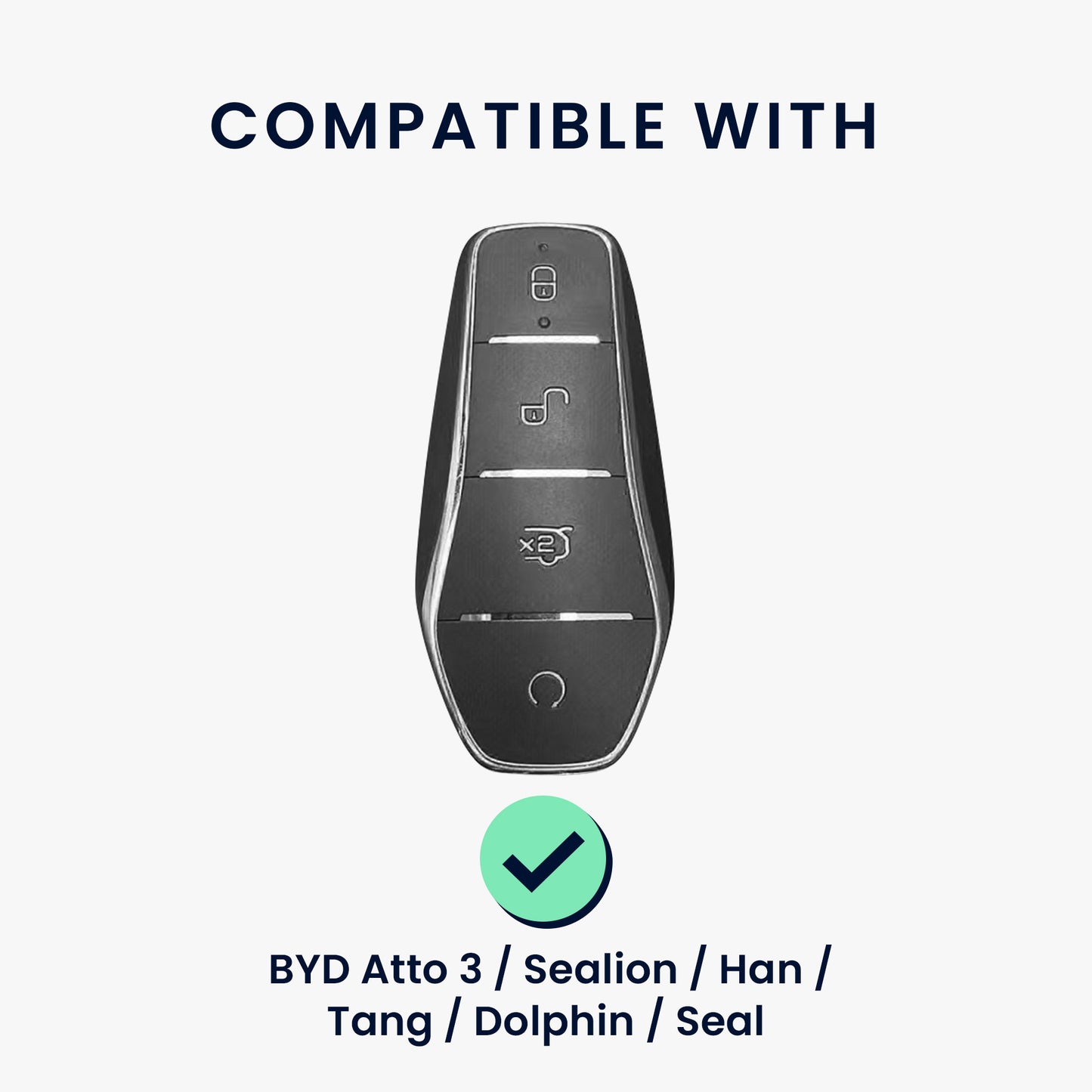 kwmobile Autoschlüssel Hülle kompatibel mit BYD Atto 3 / Sealion / Han / Tang / Dolphin / Seal Hülle - TPU Schlüsselhülle - Schlüssel Cover in Schwarz - Mit Schlüsselring Schwarz