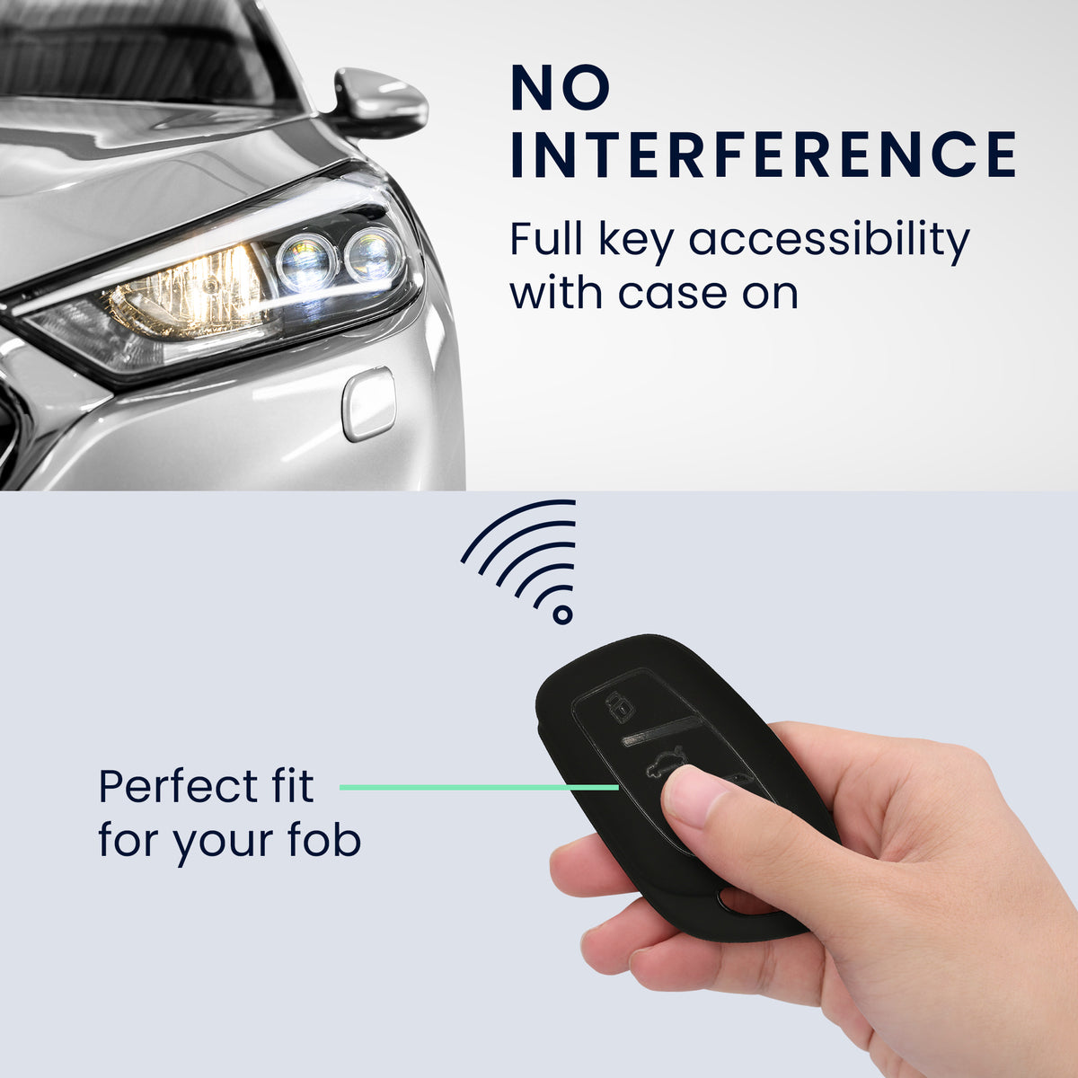 kwmobile Autoschlüssel Hülle kompatibel mit MG 3-Tasten ZS MG4 MG5 MG6 Hülle - TPU Schlüsselhülle - Schlüssel Cover in Schwarz - Mit Schlüsselring Schwarz