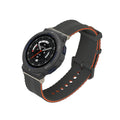 kwmobile Silikon Uhrenarmband für Amazfit Active Edge (A2212) Armband - Ersatzarmband für Fitnesstracker - Wechselarmband Smartwatch - Schwarz Orange Schwarz
