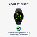 kwmobile Silikon Uhrenarmband für Garmin Venu Sq 2 Music / Sq 2 / Vivoactive 6 / Vivoactive 5 Armband - Ersatzarmband für Fitnesstracker - Wechselarmband Smartwatch - Altrosa Altrosa