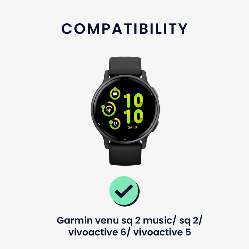 kwmobile Silikon Uhrenarmband für Garmin Venu Sq 2 Music / Sq 2 / Vivoactive 6 / Vivoactive 5 Armband - Ersatzarmband für Fitnesstracker - Wechselarmband Smartwatch - Altrosa Altrosa