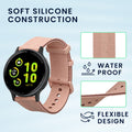 kwmobile Silikon Uhrenarmband für Garmin Venu Sq 2 Music / Sq 2 / Vivoactive 6 / Vivoactive 5 Armband - Ersatzarmband für Fitnesstracker - Wechselarmband Smartwatch - Altrosa Altrosa