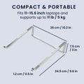 kwmobile Laptop Ständer Stand höhenverstellbar für 11 bis 15,6 Zoll - Laptopständer Laptop Halterung aus Aluminium - Notebook Halter Laptophalter Erhöhung faltbar Silber Silber