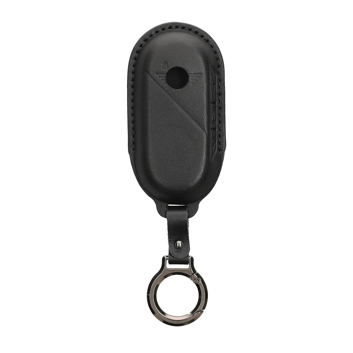 BMW Mini Cooper U25 J01 J05 F65 F66 2024-2026 Echtleder Schlüsselhülle mit Schlüsselring Schwarz
