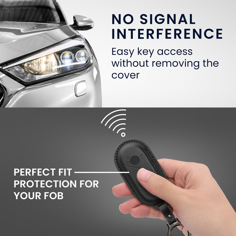 kwmobile Schlüsselhülle für BMW Mini Cooper U25 J01 J05 F65 F66 2024-2026 Hülle Leder - Autoschlüssel Schlüssel Hülle - Schlüsselcover Schlüsselschutz in Schwarz Schwarz