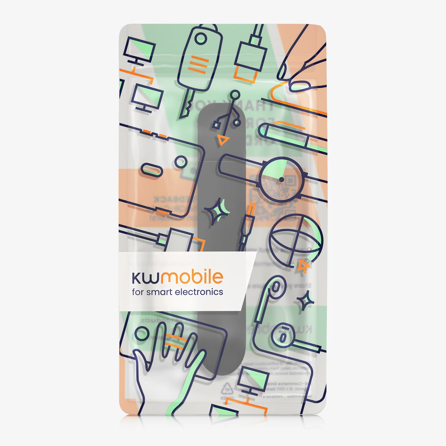 kwmobile Tablet Stifthalter für Apple Pencil Pro / Pencil 1&2 / S Pen / Stylus Hülle - selbstklebende Pencil Halterung aus Silikon - Stylus Cover in Schwarz Schwarz