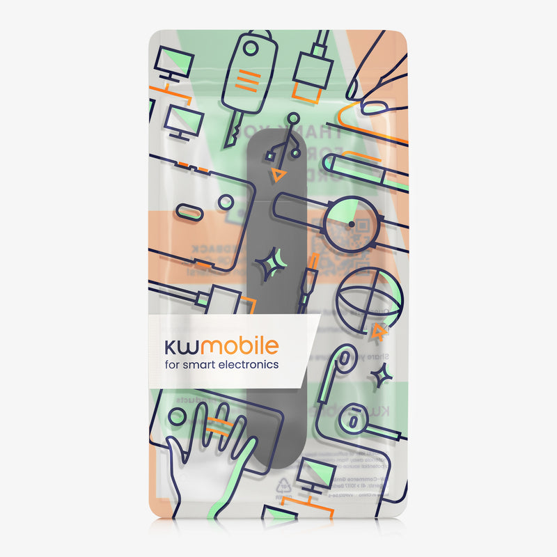 kwmobile Tablet Stifthalter für Apple Pencil Pro / Pencil 1&2 / S Pen / Stylus Hülle - selbstklebende Pencil Halterung aus Silikon - Stylus Cover in Schwarz Schwarz