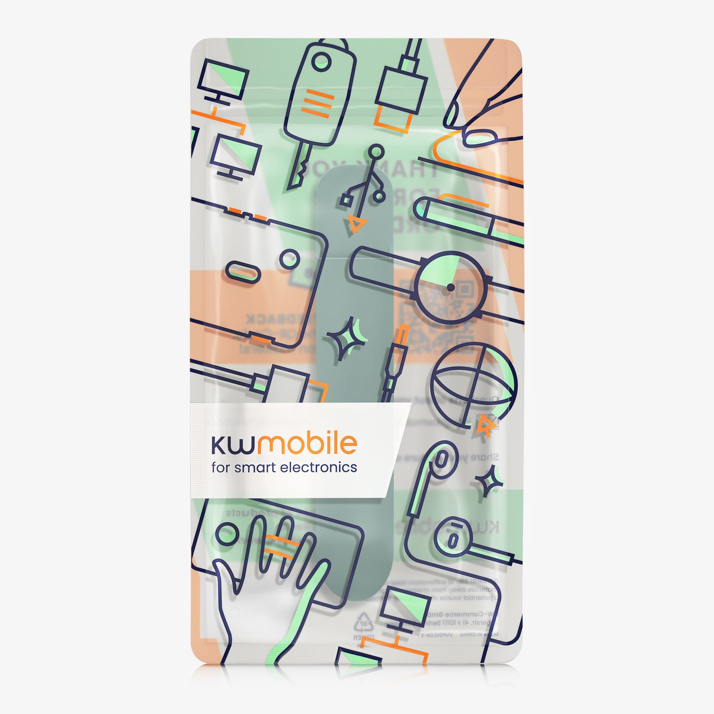 kwmobile Tablet Stifthalter für Apple Pencil Pro / Pencil 1&2 / S Pen / Stylus Hülle - selbstklebende Pencil Halterung aus Silikon - Stylus Cover in Grün Grün