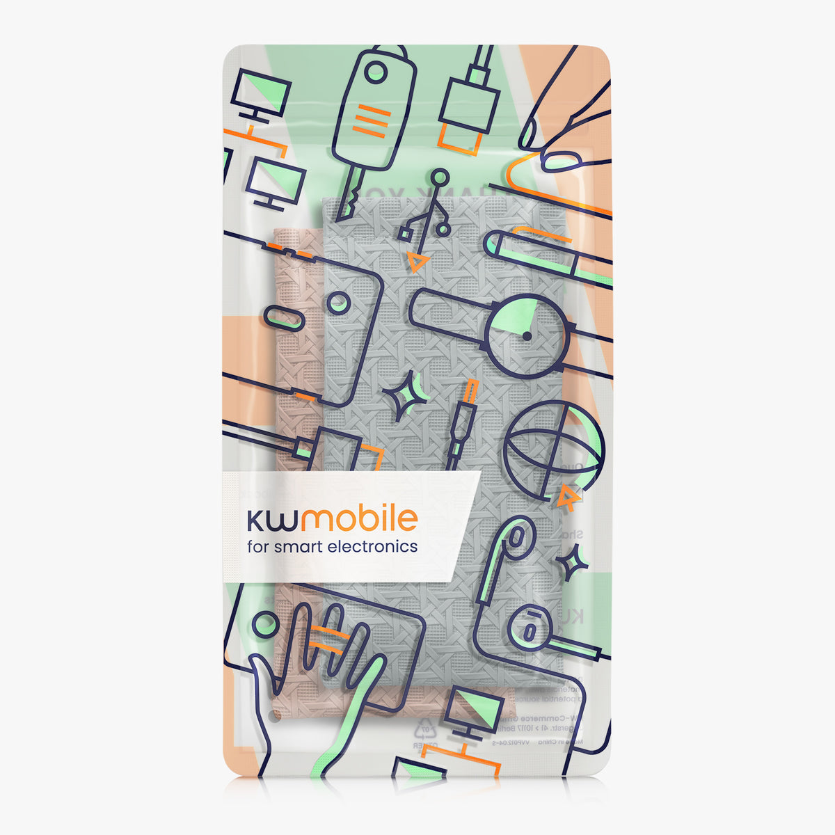 kwmobile 2x Brillenetui weich aus PU-Leder - Sonnenbrillen Etui Set - Brillentasche für Sonnenbrille und Lesebrille - weiche Brillenhülle mit Druckverschluss - Hellblau Altrosa Hellblau