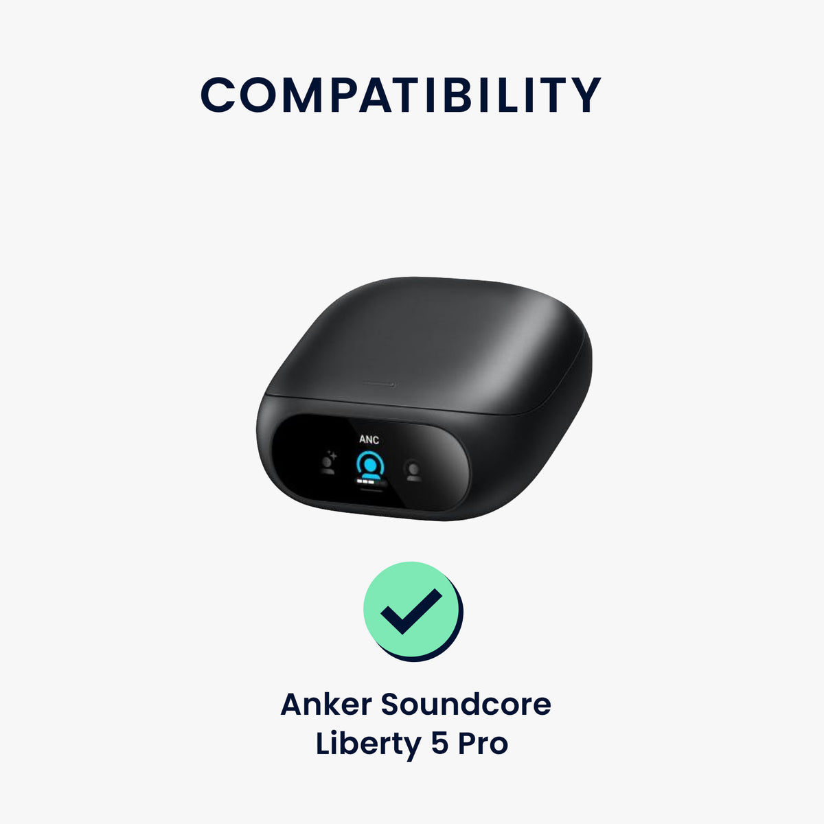 kwmobile Schutzhülle für Anker Soundcore Liberty 5 Pro Hülle - TPU Silikon Case für Kopfhörer Ladecase - stoßfestes Cover mit Karabiner - Schwarz Schwarz