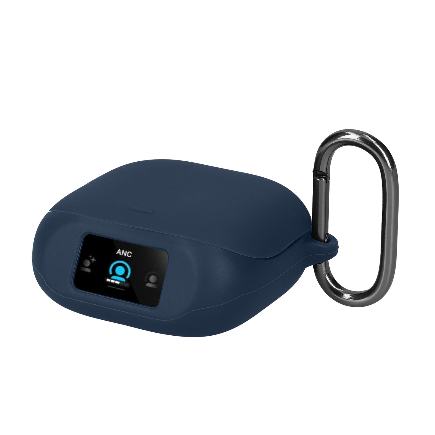 kwmobile Schutzhülle für Anker Soundcore Liberty 5 Pro Hülle - TPU Silikon Case für Kopfhörer Ladecase - stoßfestes Cover mit Karabiner - Dunkelblau Dunkelblau