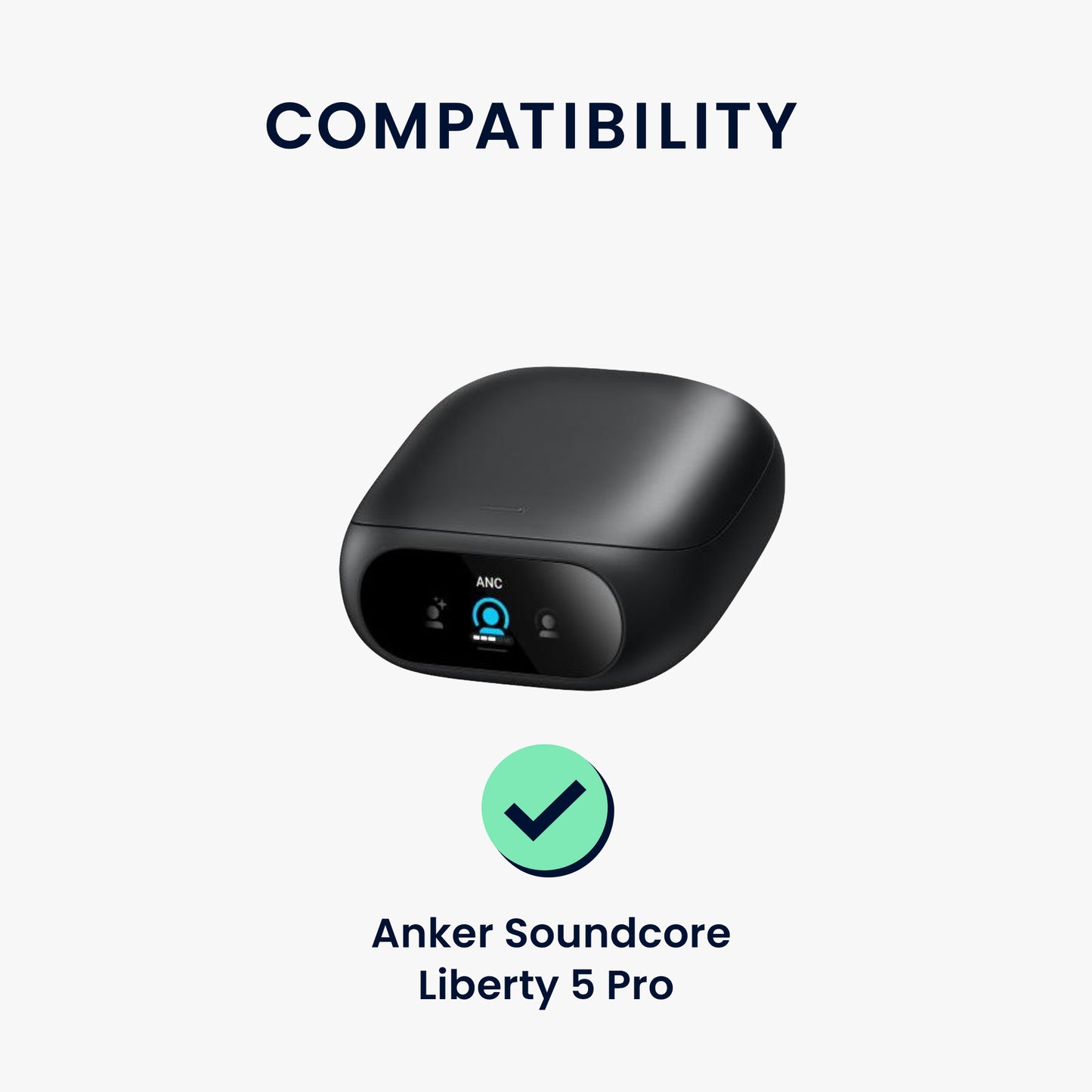 kwmobile Schutzhülle für Anker Soundcore Liberty 5 Pro Hülle - TPU Silikon Case für Kopfhörer Ladecase - stoßfestes Cover mit Karabiner - Dunkelblau Dunkelblau