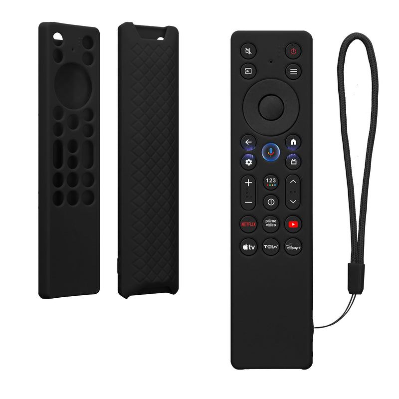 kwmobile Hülle Fernbedienung kompatibel mit TCL TCL RC923A FMB1 / RC813A FMB1 Hülle - Silikon Case für TV Zubehör in Schwarz Schwarz
