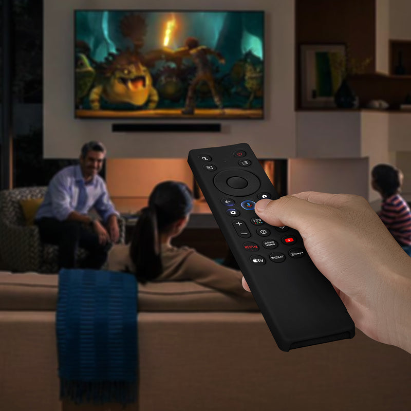 kwmobile Hülle Fernbedienung kompatibel mit TCL TCL RC923A FMB1 / RC813A FMB1 Hülle - Silikon Case für TV Zubehör in Schwarz Schwarz