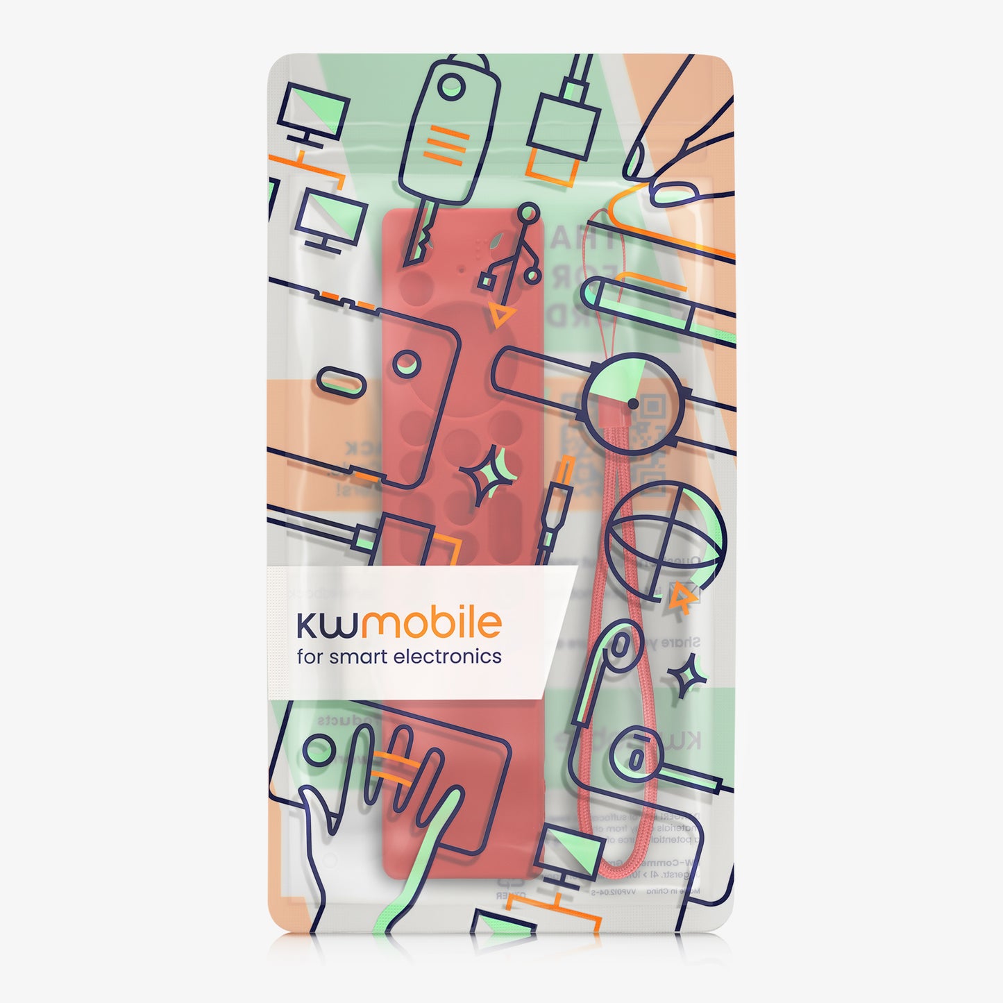 kwmobile Hülle Fernbedienung kompatibel mit TCL TCL RC923A FMB1 / RC813A FMB1 Hülle - Silikon Case für TV Zubehör in Rot Rot