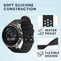 kwmobile 2x Uhrenarmband für Amazfit Cheetah 2 Pro Armband - Fitnesstracker Band Set aus TPU Silikon - Ersatzarmband Smartwatch - Schwarz Dunkelblau Schwarz  [dsg01]