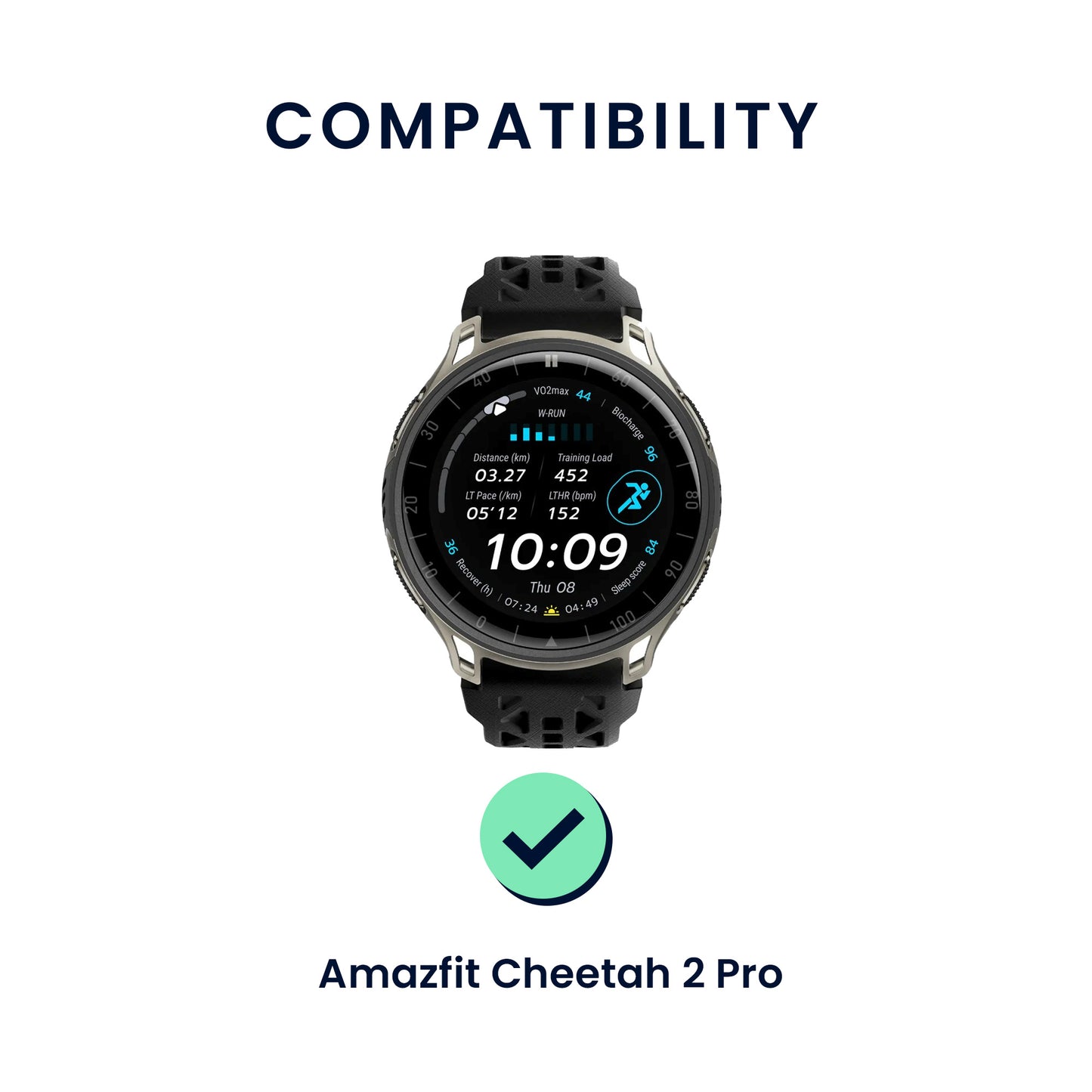 kwmobile 2x Uhrenarmband für Amazfit Cheetah 2 Pro Armband - Fitnesstracker Band Set aus TPU Silikon - Ersatzarmband Smartwatch - Orange Schwarz Orange  [dsg02]