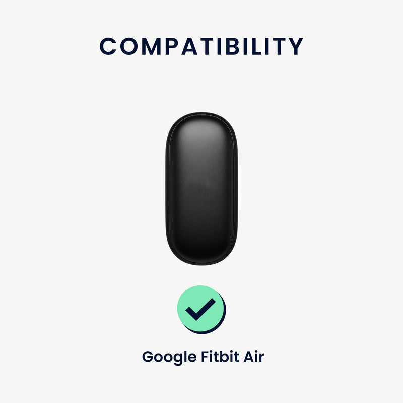 kwmobile Silikon Uhrenarmband für Google Fitbit Air Armband - Ersatzarmband für Fitnesstracker - Wechselarmband Smartwatch - Schwarz Schwarz
