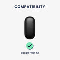kwmobile Silikon Uhrenarmband für Google Fitbit Air Armband - Ersatzarmband für Fitnesstracker - Wechselarmband Smartwatch - Blau Blau