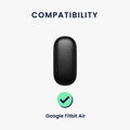 kwmobile Armband kompatibel mit Google Fitbit Air - Nylon Fitnesstracker Sportarmband Band in Schwarz - Innenmaße von Schwarz