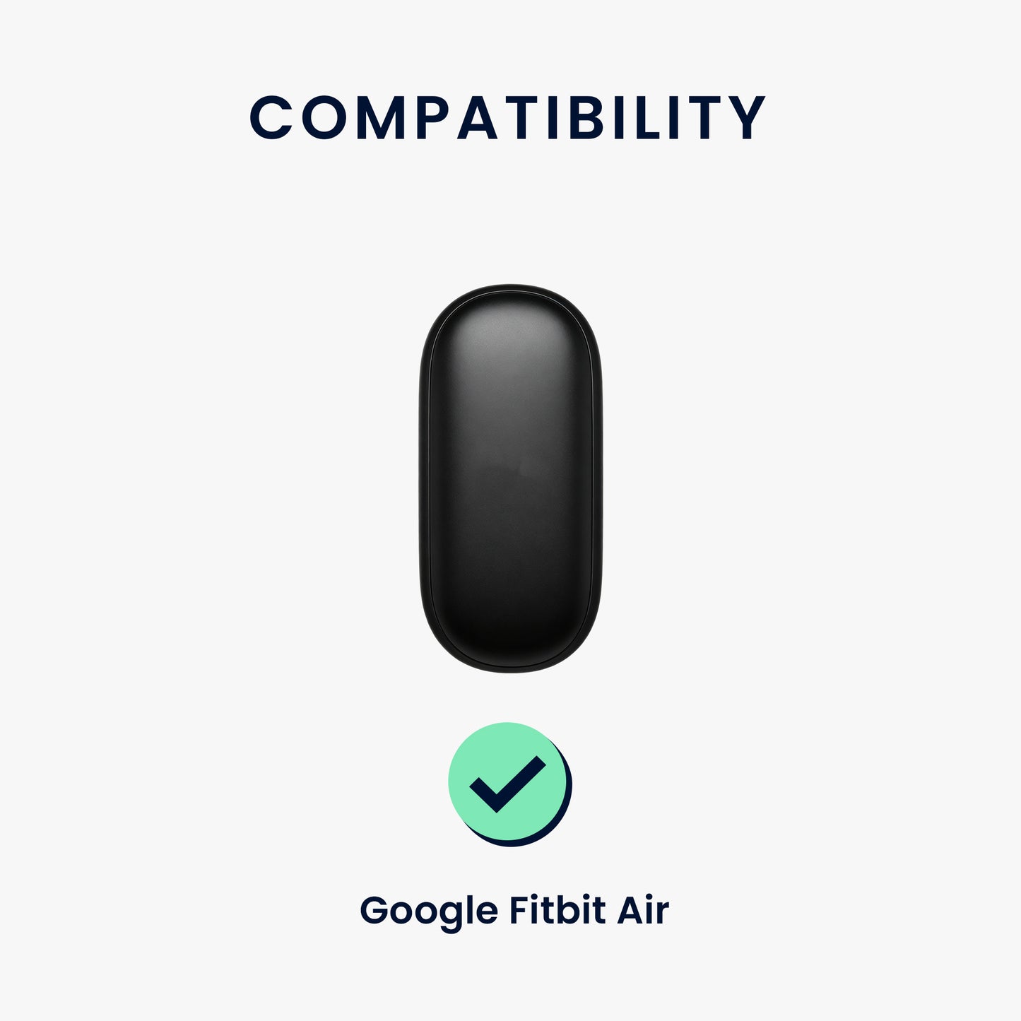 kwmobile Armband kompatibel mit Google Fitbit Air - Nylon Fitnesstracker Sportarmband Band in Schwarz - Innenmaße von Schwarz