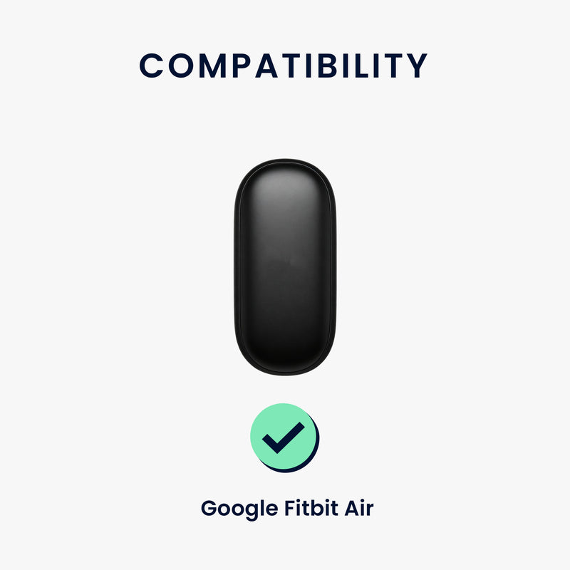 kwmobile Armband kompatibel mit Google Fitbit Air - Nylon Fitnesstracker Sportarmband Band in Schwarz - Innenmaße von Schwarz
