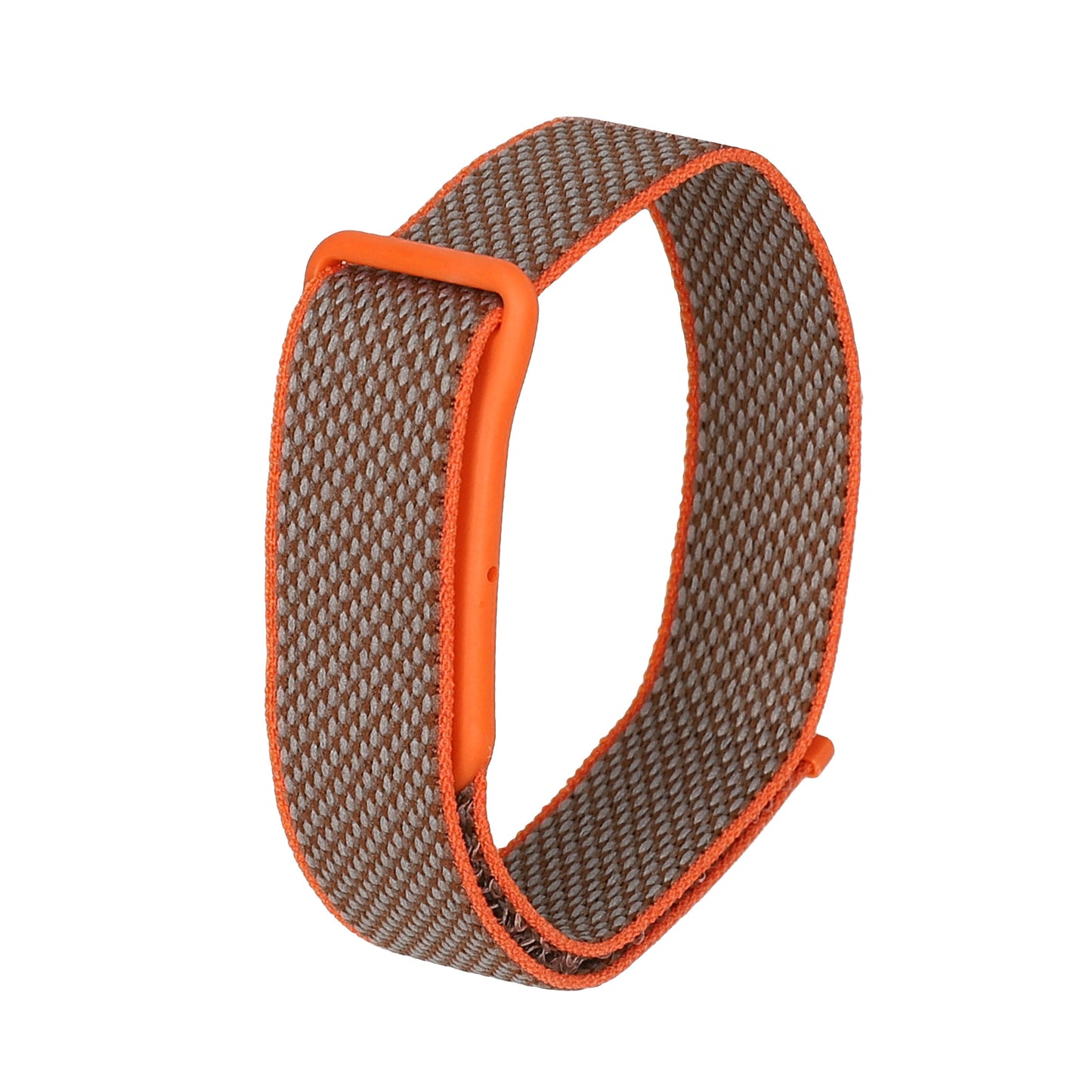 kwmobile Armband kompatibel mit Google Fitbit Air - Nylon Fitnesstracker Sportarmband Band in Braun Orange - Innenmaße von Braun