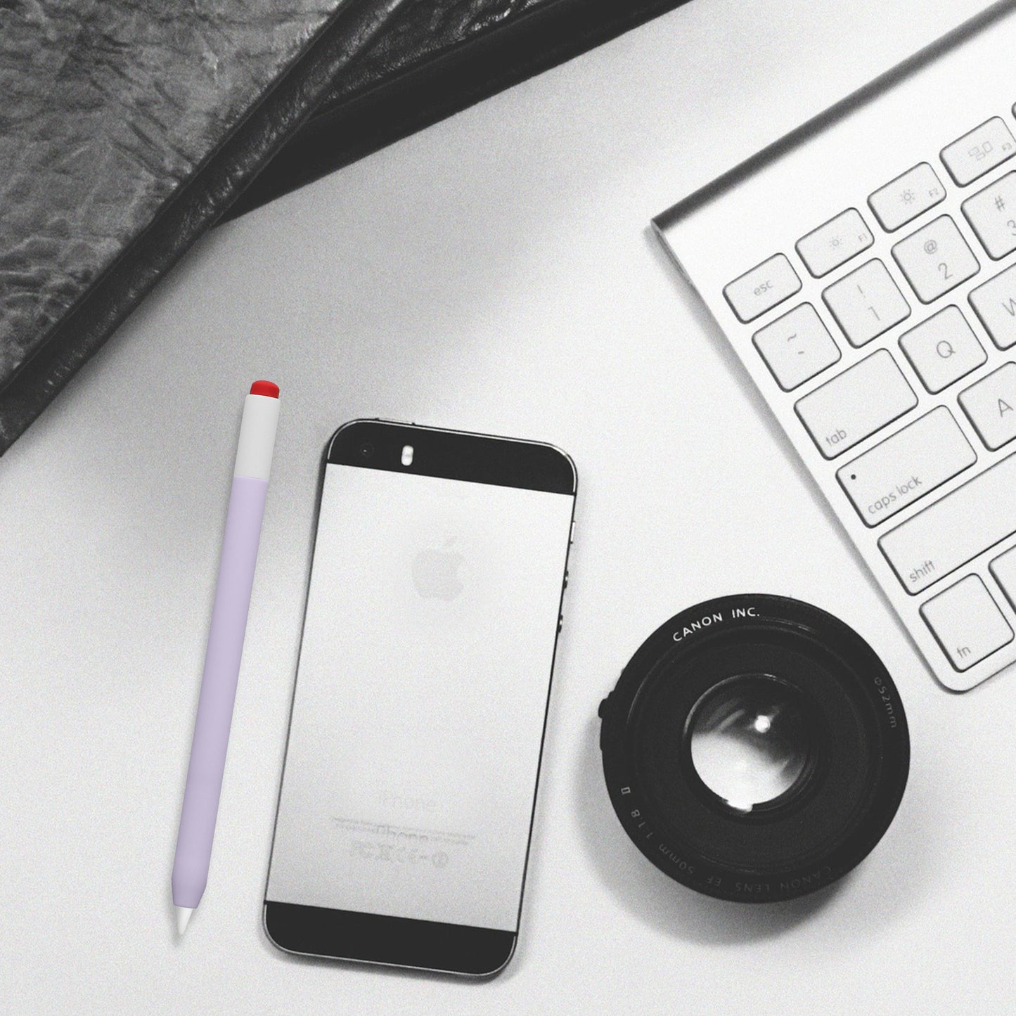 kwmobile Schutzhülle kompatibel mit Apple Pencil Pro / Pencil 2 - Hülle Stift Silikon Case - Schutz Abdeckung Ladeanschluss - Grape Grape