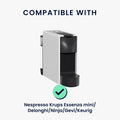 kwmobile Silikon Kaffeematte für Nespresso Krups Essenza Mini/DeLonghi/Ninja/Gevi/Keurig – Silikon-Unterlage für Kaffeemaschine und Siebträger – Barista Matte – Grau Grau