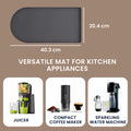 kwmobile Silikon Kaffeematte für Nespresso Krups Essenza Mini/DeLonghi/Ninja/Gevi/Keurig – Silikon-Unterlage für Kaffeemaschine und Siebträger – Barista Matte – Grau Grau