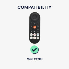 kwmobile Hülle Fernbedienung kompatibel mit Vizio XRT181 Hülle - Silikon Case für TV Zubehör in Schwarz Schwarz