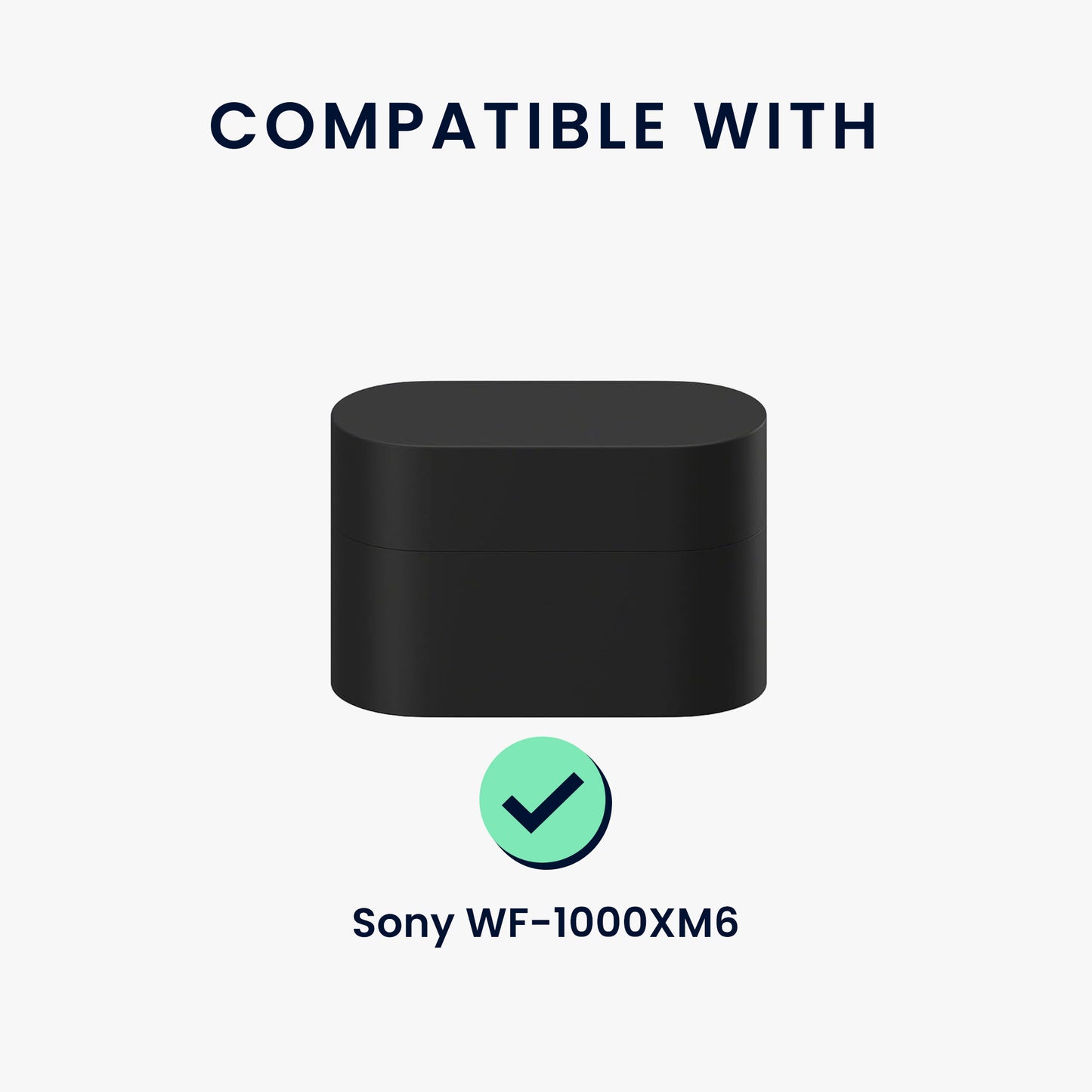 kwmobile Silikon Halteband für Sony WF-1000XM6 Halterung Jogging - in-Ear Headphones Band Strap - Kopfhörer Zubehör - Weiß Schwarz Weiß