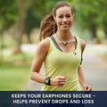 kwmobile Silikon Halteband für Sony WF-1000XM6 Halterung Jogging - in-Ear Headphones Band Strap - Kopfhörer Zubehör - Weiß Schwarz Weiß