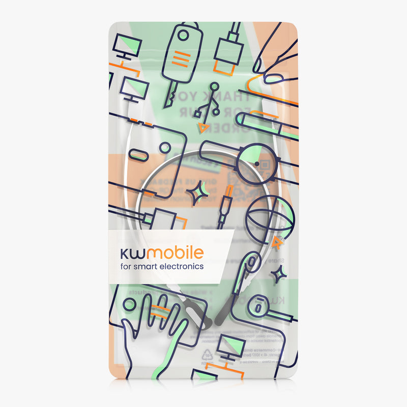 kwmobile Silikon Halteband für Sony WF-1000XM6 Halterung Jogging - in-Ear Headphones Band Strap - Kopfhörer Zubehör - Weiß Schwarz Weiß