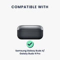 kwmobile Silikon Halteband für Samsung Galaxy Buds 4 / Galaxy Buds 4 Pro Halterung Jogging - in-Ear Headphones Band Strap - Kopfhörer Zubehör - Weiß Schwarz Weiß