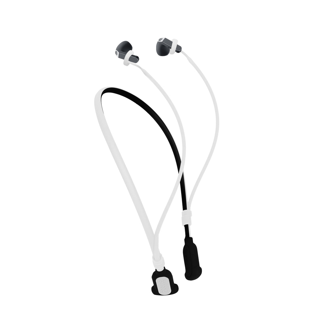 kwmobile Silikon Halteband für Samsung Galaxy Buds 4 / Galaxy Buds 4 Pro Halterung Jogging - in-Ear Headphones Band Strap - Kopfhörer Zubehör - Weiß Schwarz Weiß