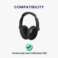 kwmobile 2x Ohr Polster für Skullcandy Hesh 540 / Hesh 360 Ohrpolster - Ersatz Ohrpolster - Kopfhörer Ersatzteile - Kopfhörer Ersatzpolster für Over Ear Headphones Schwarz