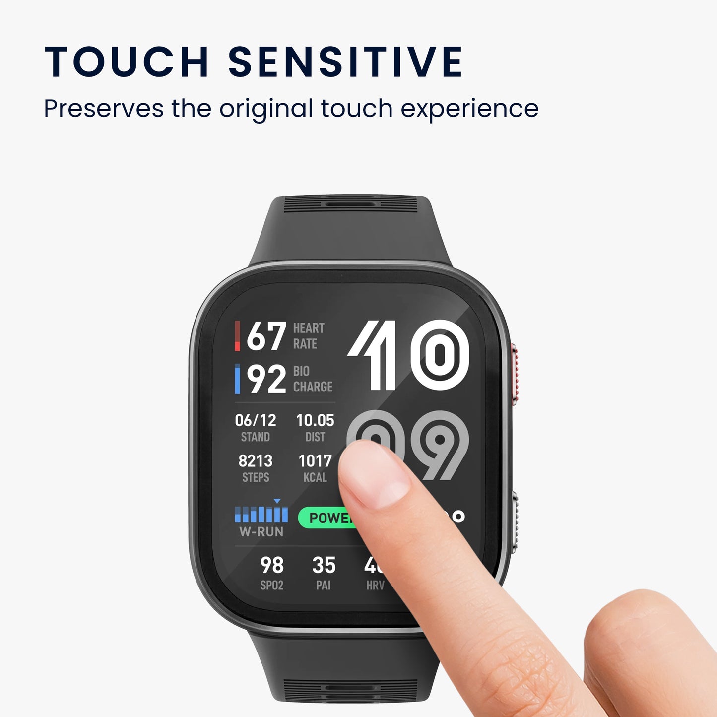 kwmobile 2x Transparente Displayschutzfolie kompatibel mit Amazfit Bip Max 50mm Folie - Schutzfolie für Fitness Tracker - robuster Displayschutz Transparent