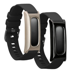 kwmobile 2x Hülle kompatibel mit Google Fitbit Air - Fitnesstracker Case Set Schwarz Silber - ohne Tracker Schwarz
