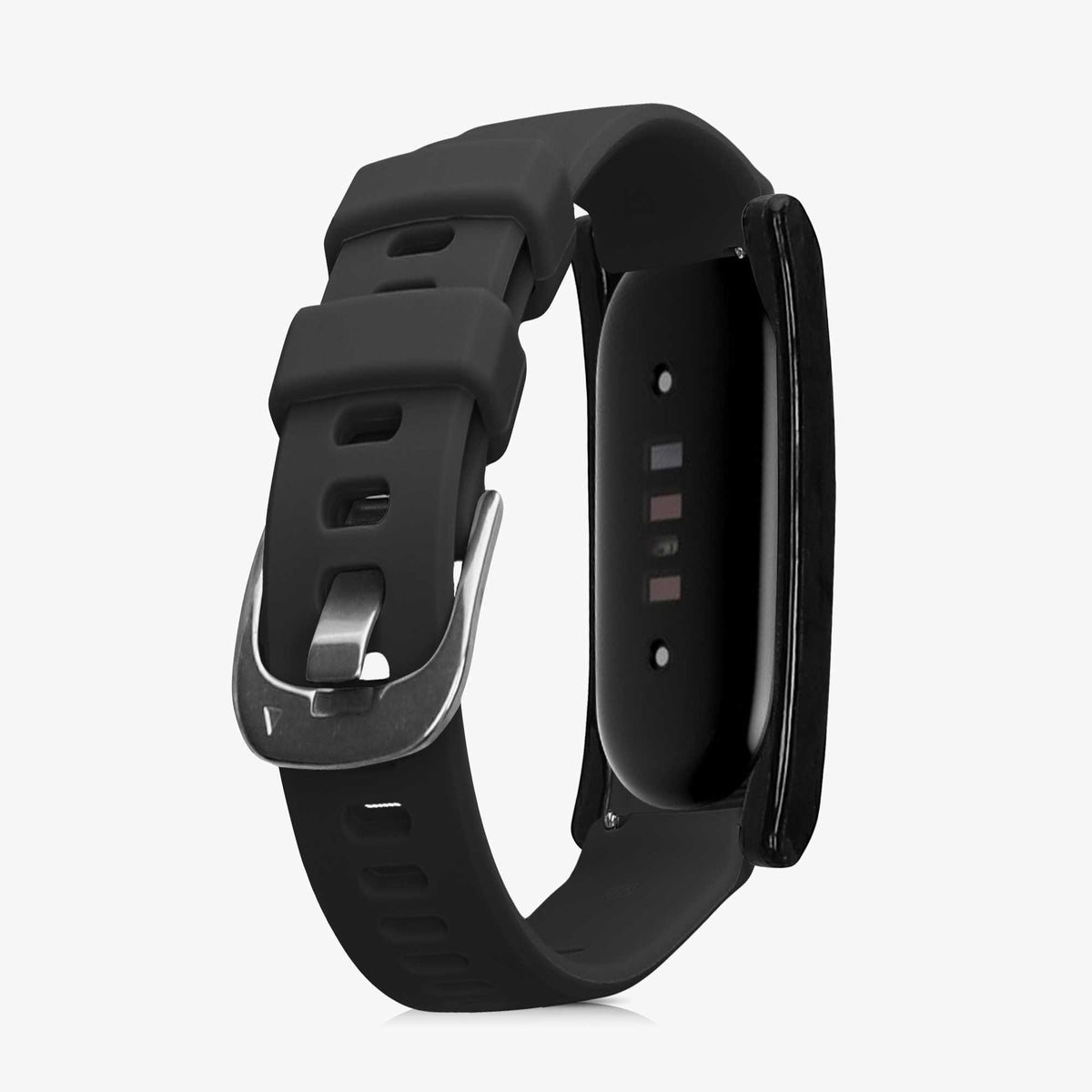kwmobile 2x Hülle kompatibel mit Google Fitbit Air - Fitnesstracker Case Set Schwarz Silber - ohne Tracker Schwarz