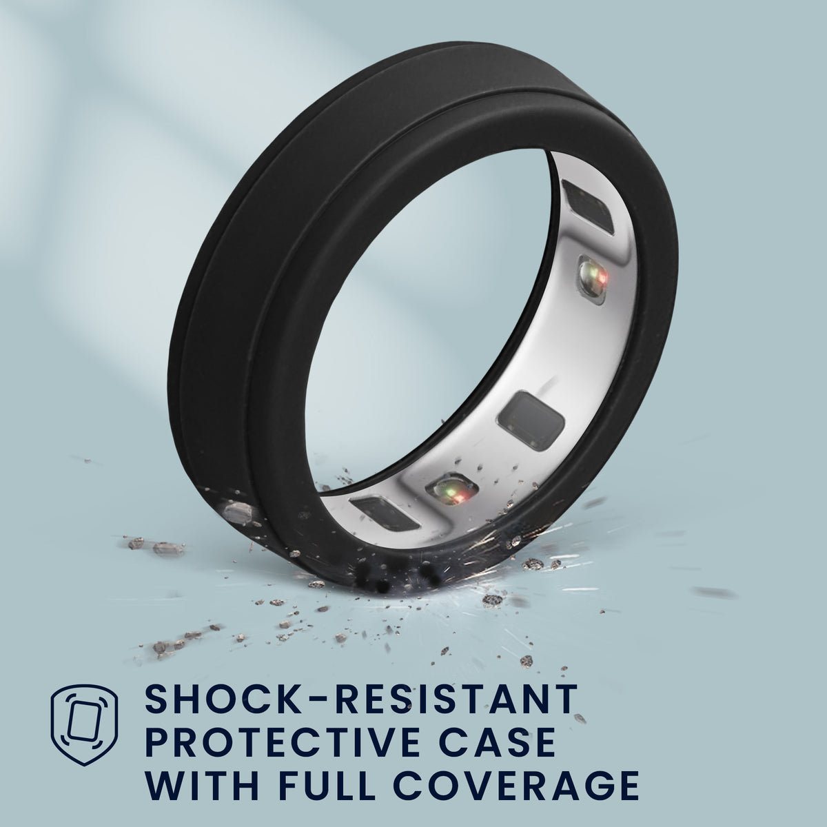 kwmobile 3x Smart Ring Protector kompatibel mit Oura Ring 5 - 6 7 8 9 Hülle - Weiches Silikon Case - Schutzhülle in Schwarz Altrosa Beige Schwarz