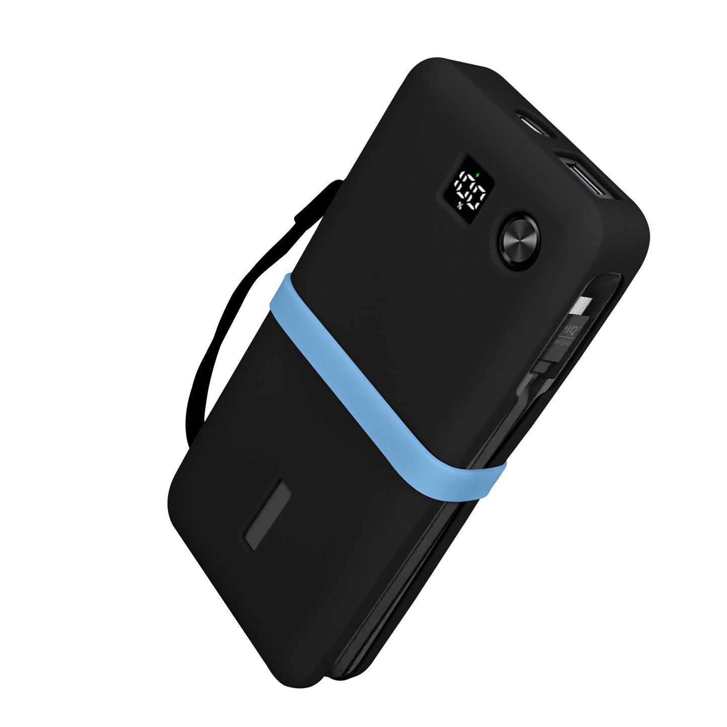 kwmobile Silikon Hülle für Anker Powerbank 20000mAh 87W Max Case - Powerbank Hülle für unterwegs - Tasche für Power Bank - Schwarz Schwarz