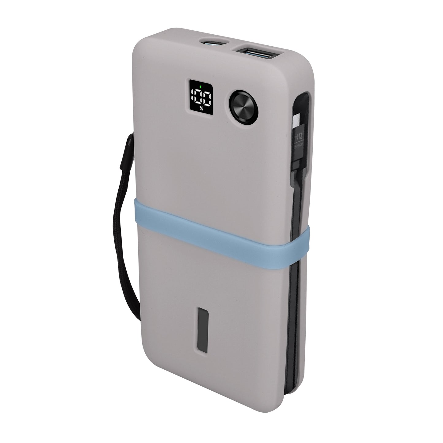kwmobile Silikon Hülle für Anker Powerbank 20000mAh 87W Max Case - Powerbank Hülle für unterwegs - Tasche für Power Bank - Grau Grau
