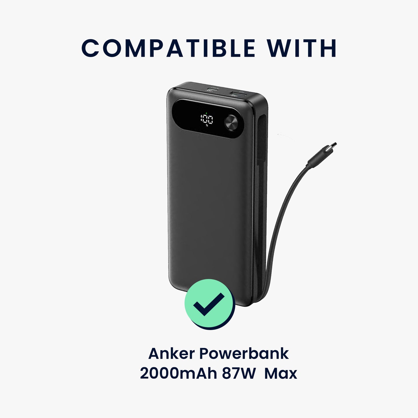 kwmobile Silikon Hülle für Anker Powerbank 20000mAh 87W Max Case - Powerbank Hülle für unterwegs - Tasche für Power Bank - Grau Grau