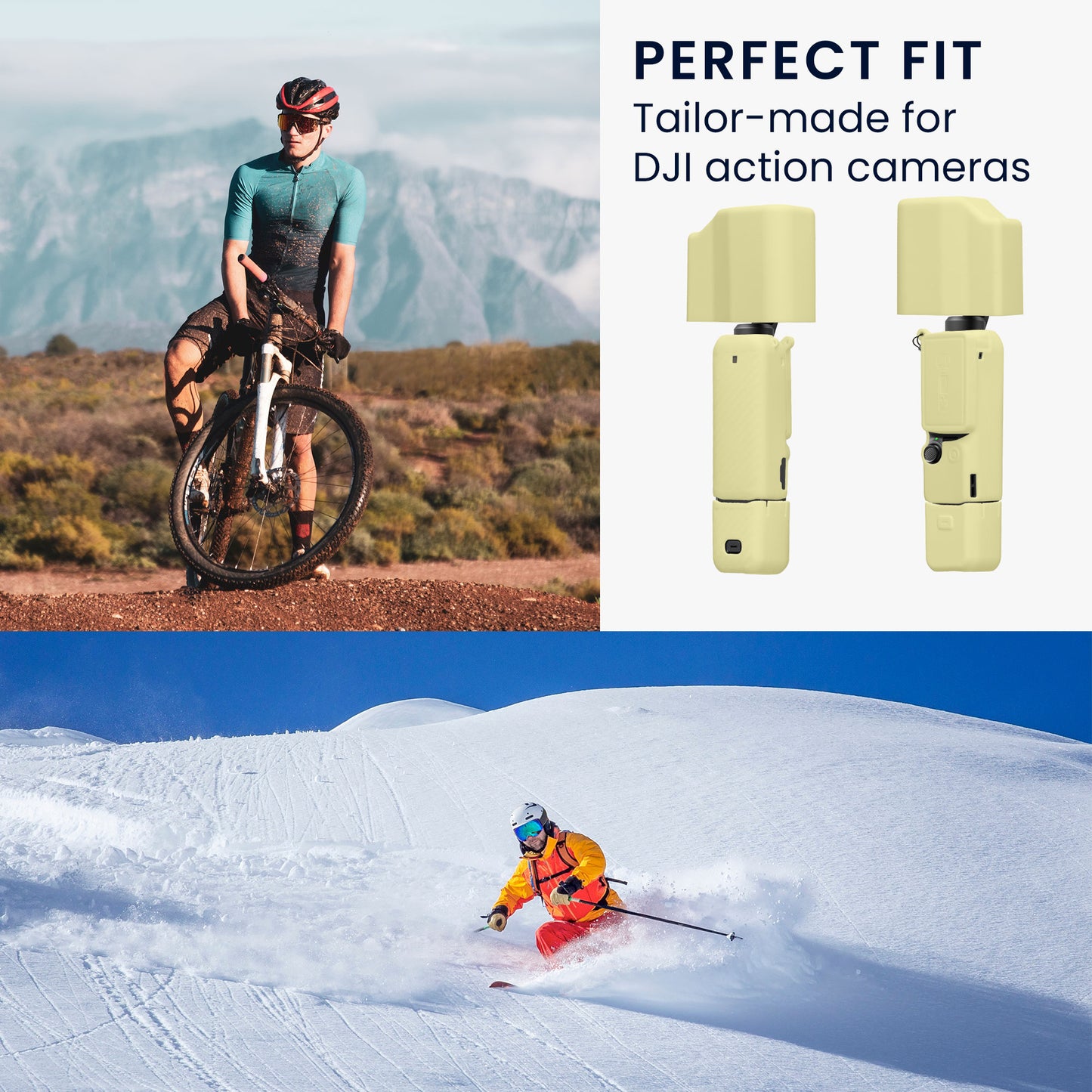kwmobile Silikonhülle für DJI Osmo Pocket 4P Hülle - rutschfestes Cover aus Silikon für Action Cam - Gelb Gelb