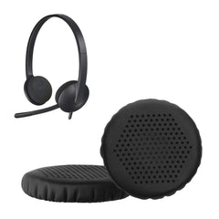 2x Logitech H330 H340 H390 H110 H111 H600 609 Kunstleder Ohrpolster Schwarz