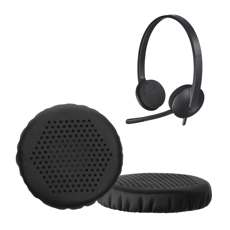 kwmobile 2x Ohr Polster für Logitech H330 H340 H390 H110 H111 H600 609 Ohrpolster - Ersatz Ohrpolster - Kopfhörer Ersatzteile - Kopfhörer Ersatzpolster für Over Ear Headphones Schwarz