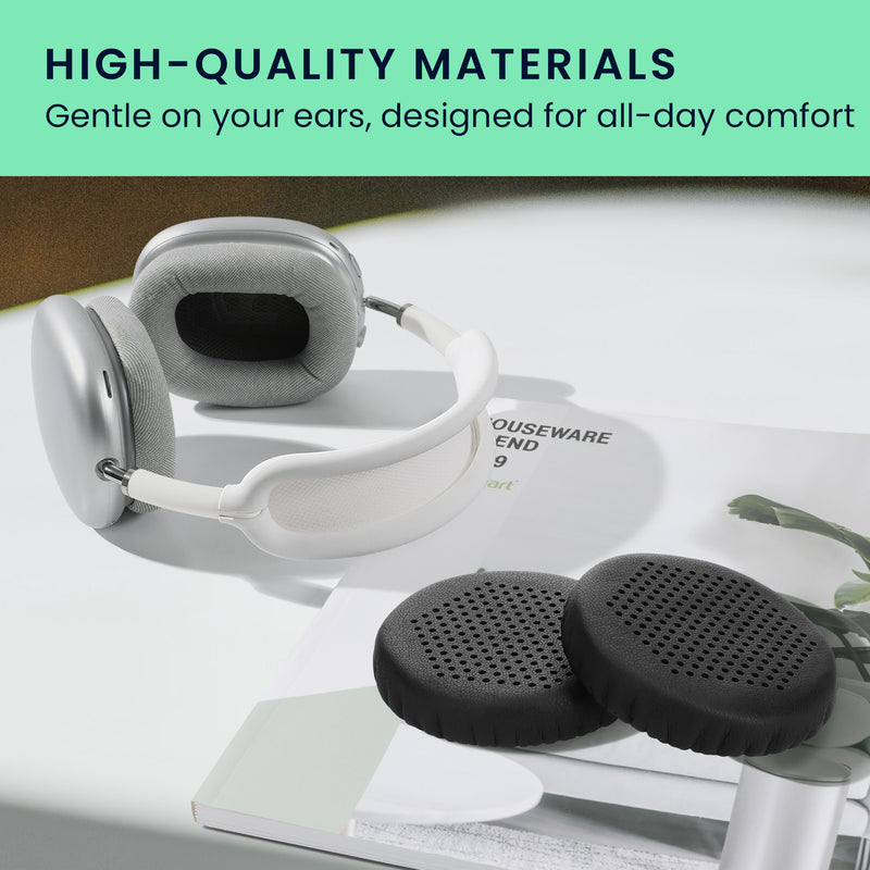 kwmobile 2x Ohr Polster für Logitech H330 H340 H390 H110 H111 H600 609 Ohrpolster - Ersatz Ohrpolster - Kopfhörer Ersatzteile - Kopfhörer Ersatzpolster für Over Ear Headphones Schwarz