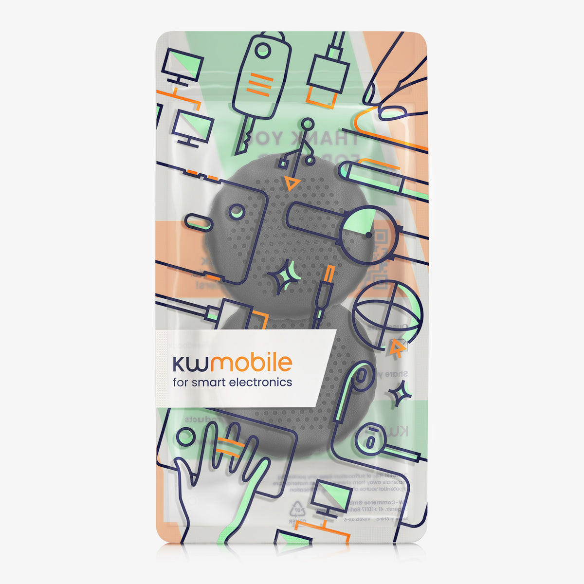 kwmobile 2x Ohr Polster für Logitech H330 H340 H390 H110 H111 H600 609 Ohrpolster - Ersatz Ohrpolster - Kopfhörer Ersatzteile - Kopfhörer Ersatzpolster für Over Ear Headphones Schwarz